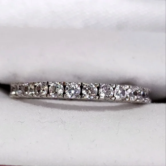 Ring, Anniversary Band Sterling - Picture 1 of 4